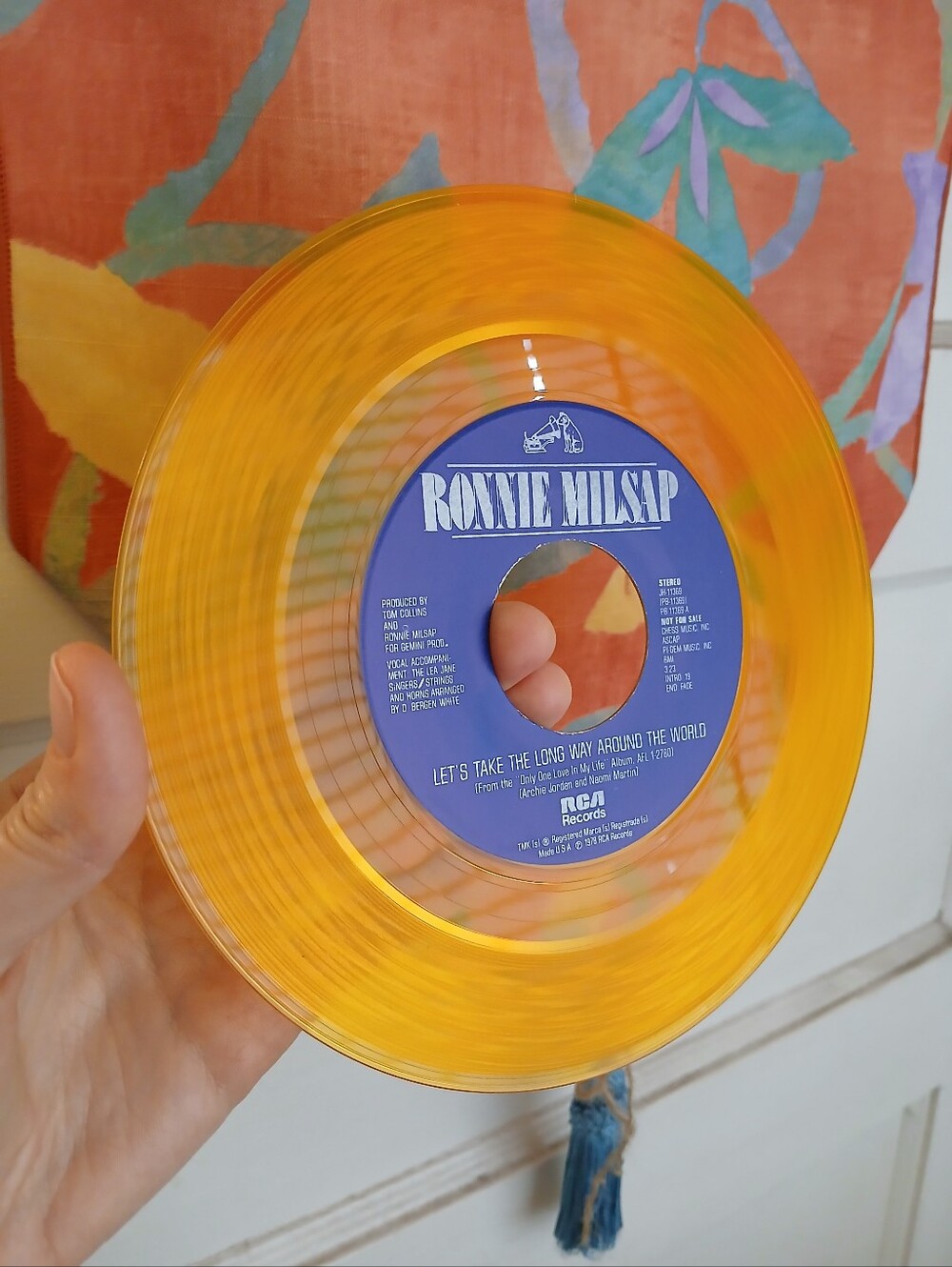 ☆ 1970s Ronnie Milsap 45 Record NM / EXC Let's Take The Long Way Colored Vinyl ☆